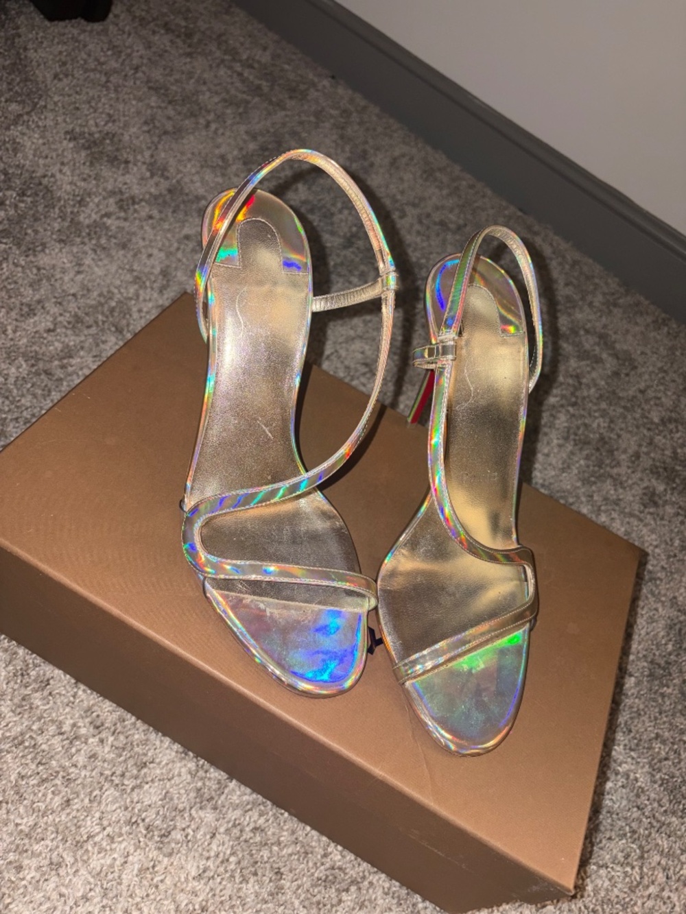Gold Christian Louboutin  heels - Picture 8 of 8